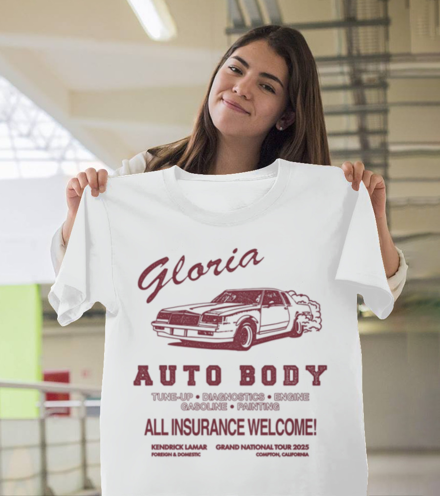 Gnxtour Kendrick Lamar Gloria Auto Body T-Shirt