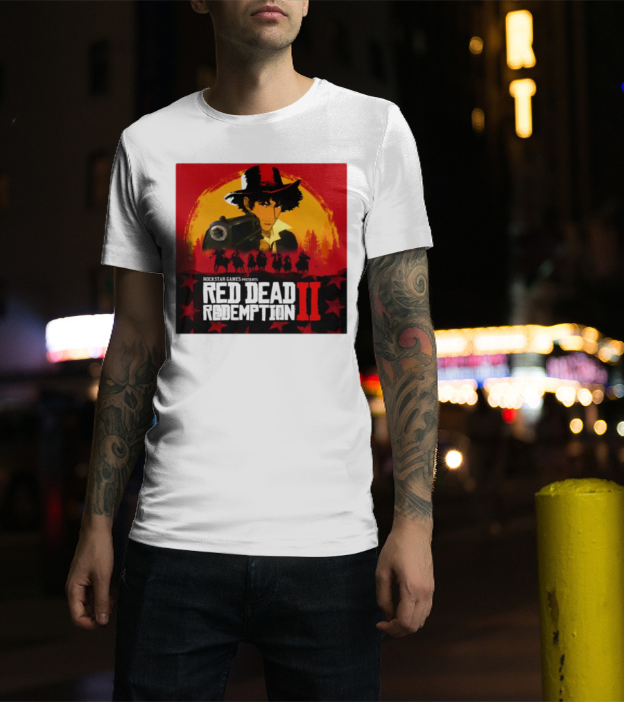 Rockstar Games Red Dead Redemption II Goofyahhtees Spike Rd2 Cowboy Gunman T-Shirt