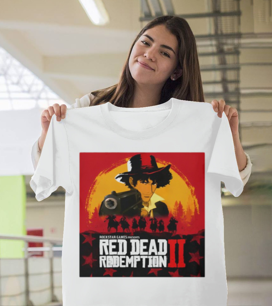 Rockstar Games Red Dead Redemption II Goofyahhtees Spike Rd2 Cowboy Gunman T-Shirt