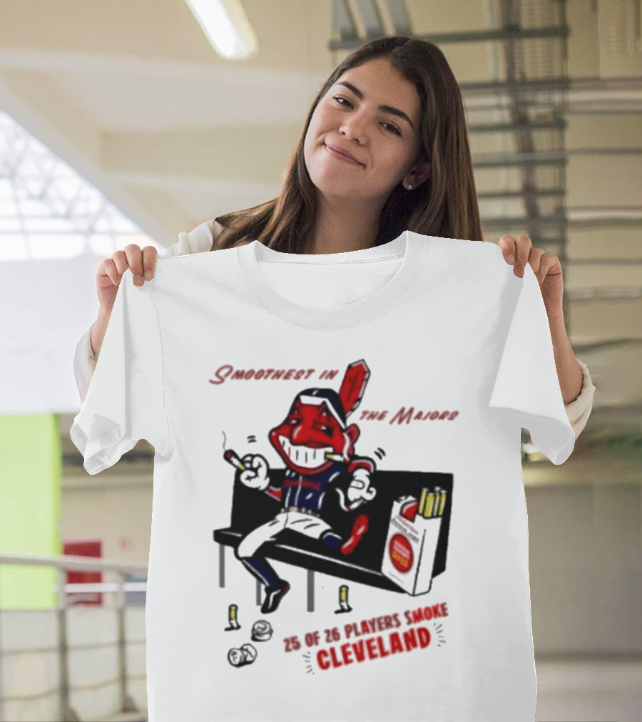 Cleveland Guardians Smoothest In The Majors 25 Of 26 Players Smoke T-Shirt