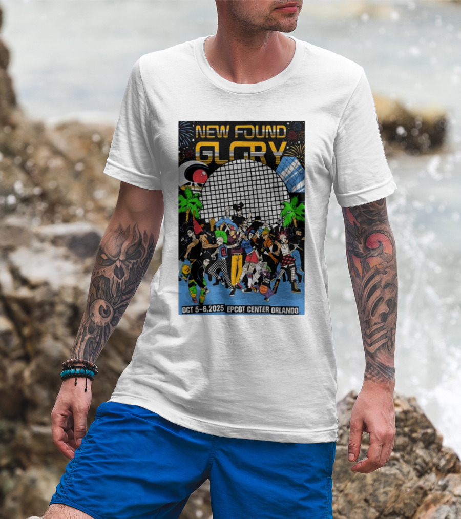 New Found Glory Epcot Center Orlando Oct 5-6 2025 Event Celebration T-Shirt