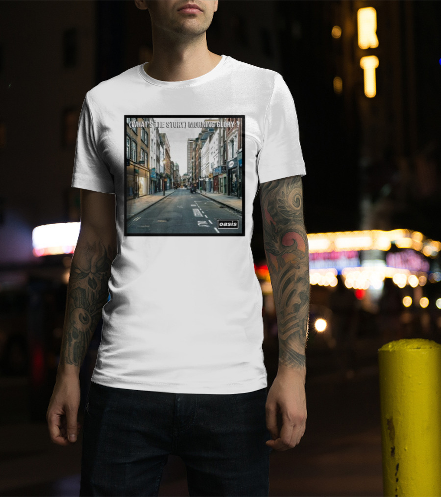 Oasis What's The Story Morning Glory Berwick Street Album Art Classic Scene T-Shirt