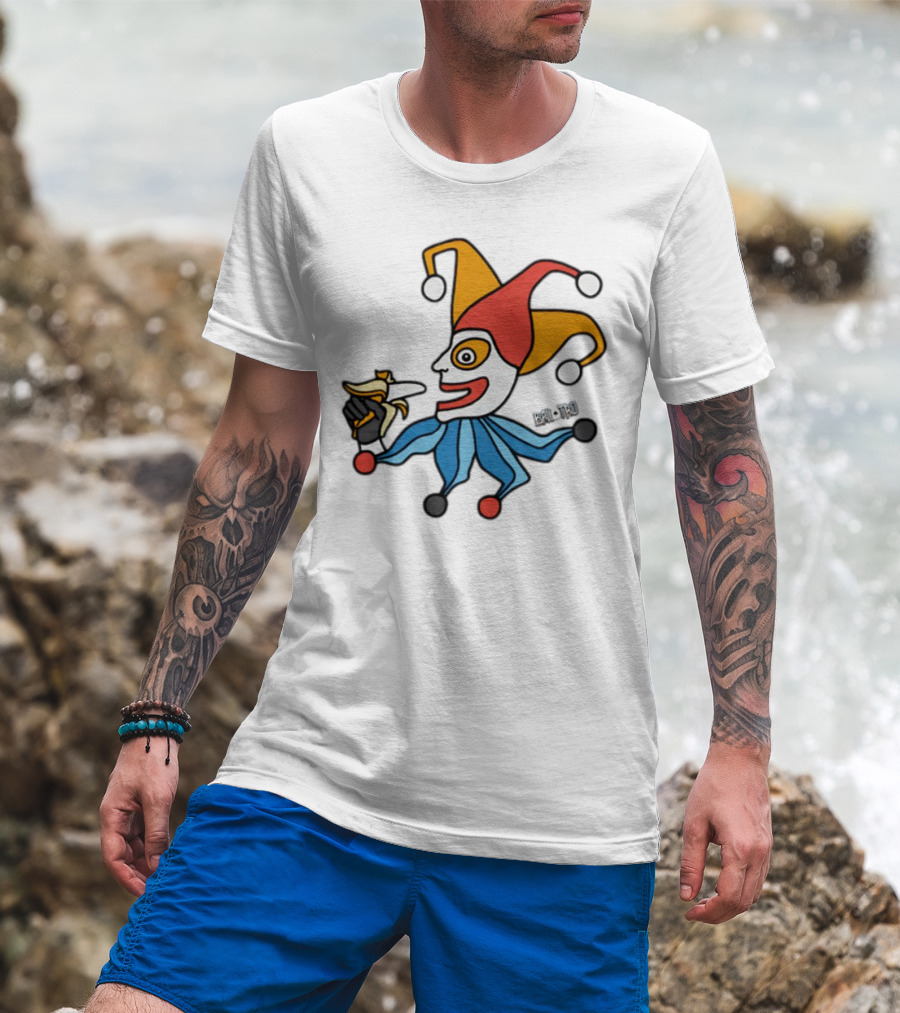 April Fools Jester With Banana Comic T-Shirt