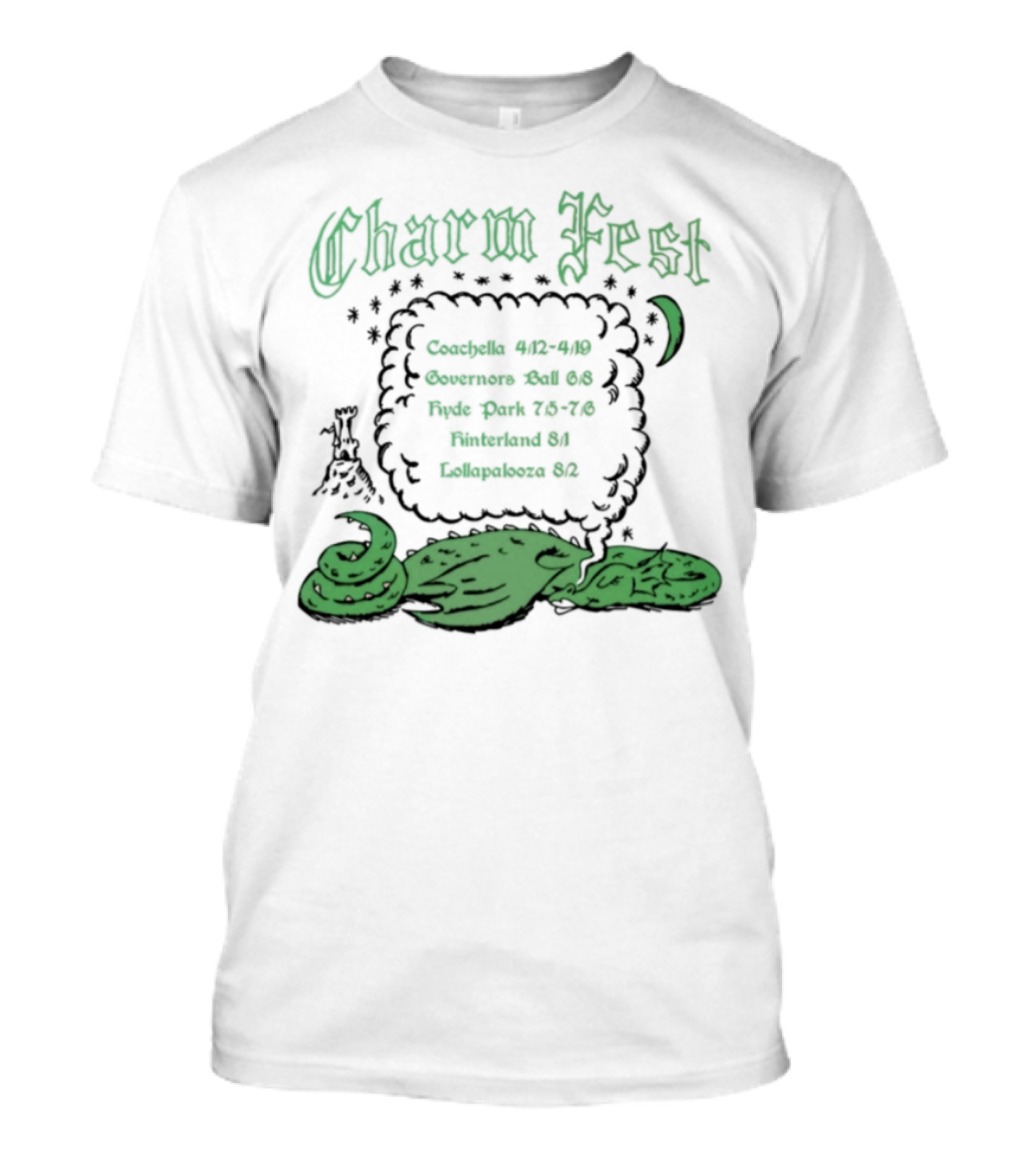 Charm Fest Coachella Governors Ball Hyde Park Primavera Hellapaloosa 2025 T-Shirt