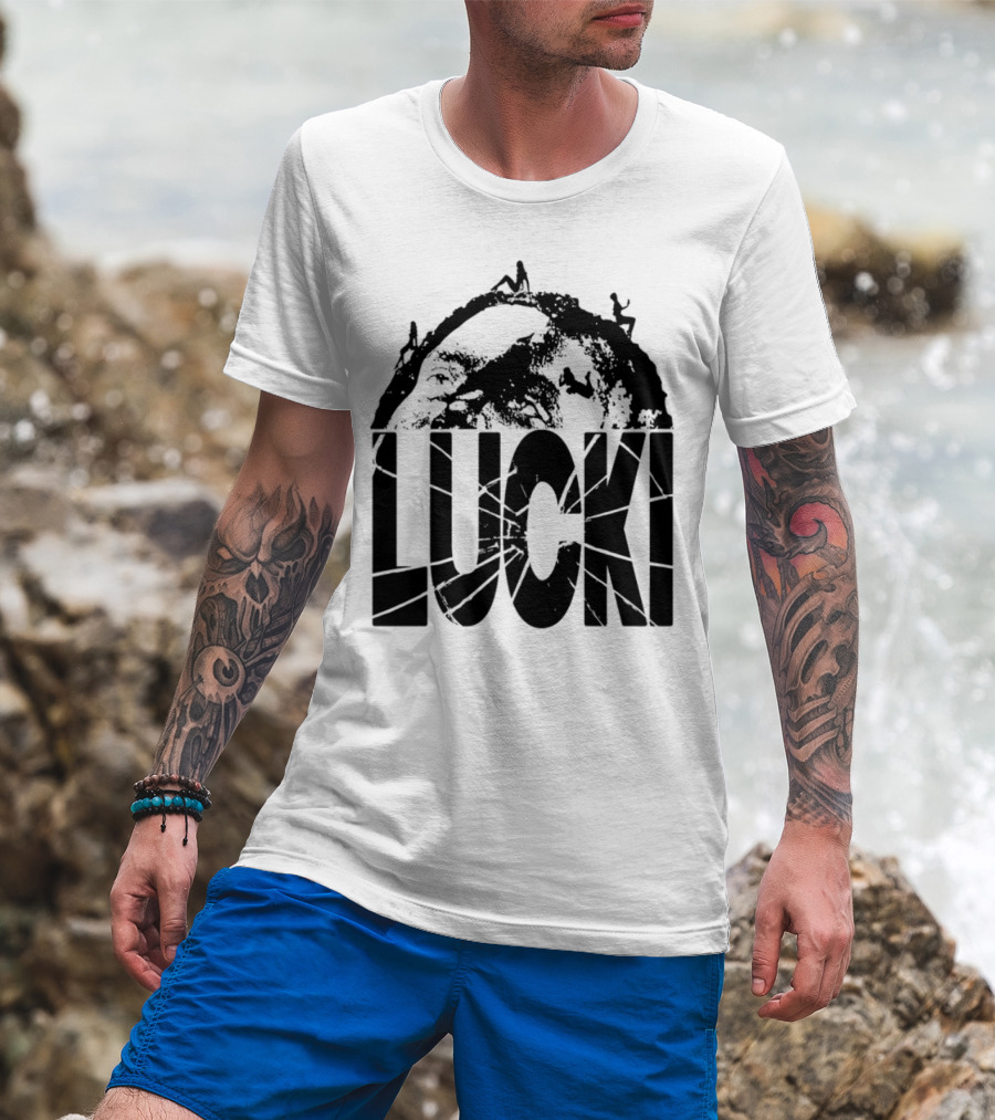 Lucki Vault White Lucki Text And Stars T-Shirt