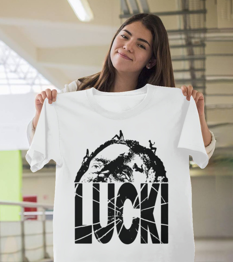 Lucki Vault White Lucki Text And Stars T-Shirt