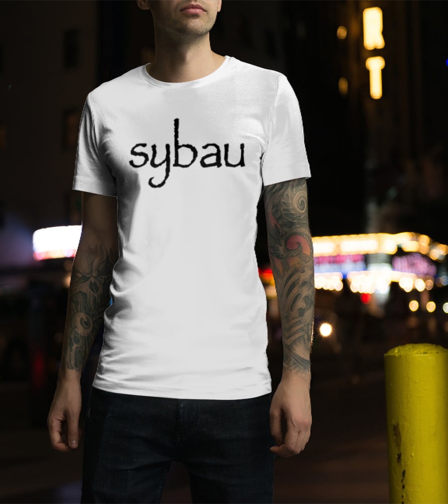 Ethanshirts Sybau Stylish Script Text T-Shirt