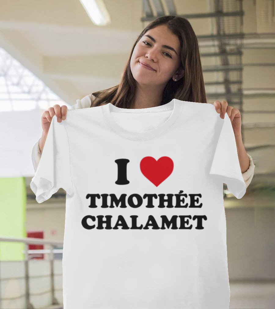 I Heart Timothée Chalamet Enthusiast Apparel T-Shirt