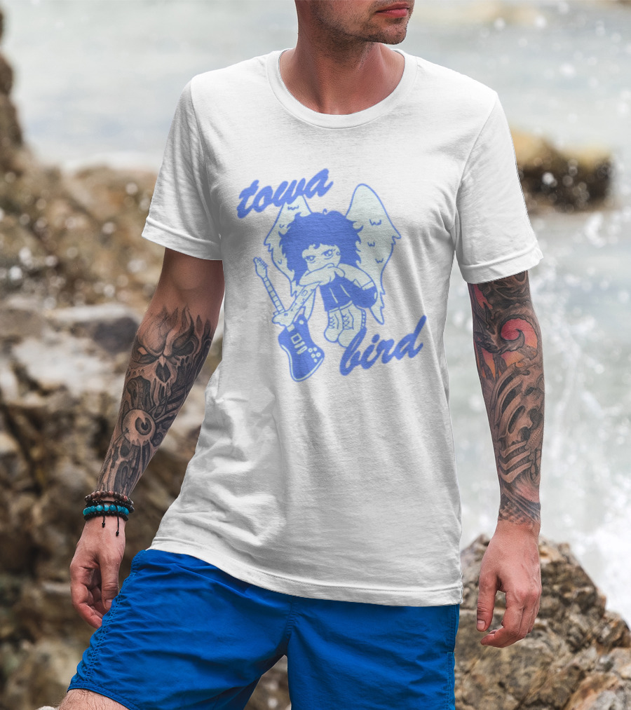 Towa Bird Angel Wings Guitar Player T-Shirt