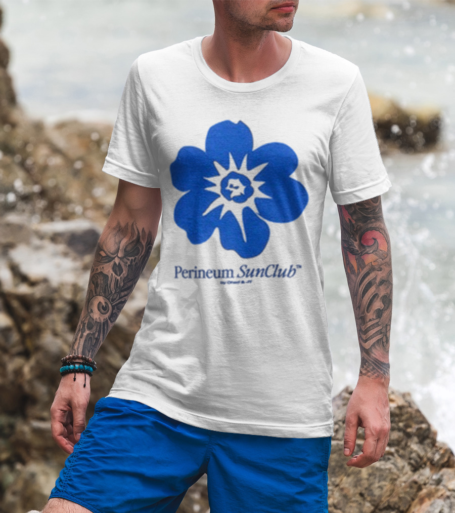 Chad And JT Perineum SunClub Bumflower Blue Blossom T-Shirt