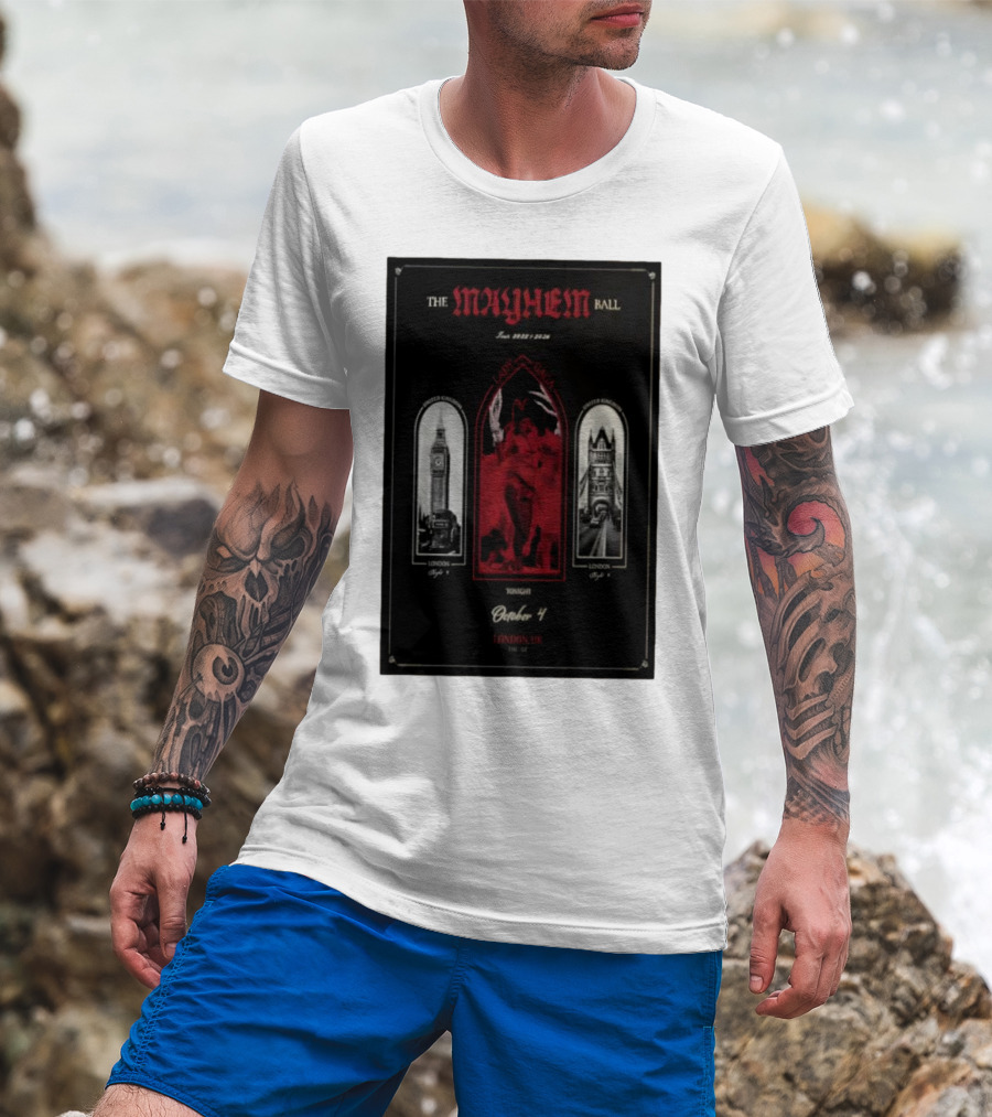 Lady Gaga The Mayhem Ball Tonight October 4 London UK The O2 2025 T-Shirt