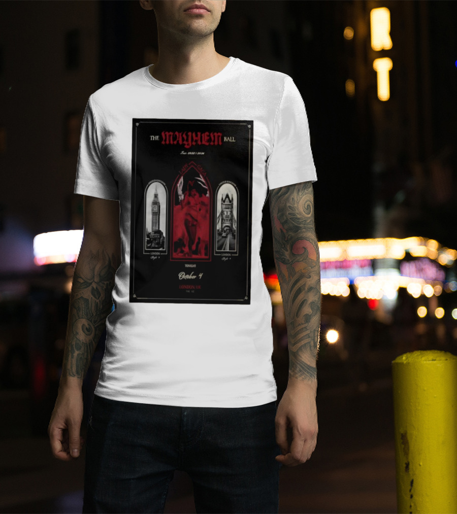 Lady Gaga The Mayhem Ball Tonight October 4 London UK The O2 2025 T-Shirt