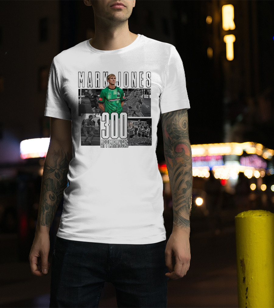 Mark Jones 300 Appearances Northwich FC Green Jersey Football Tribute T-Shirt