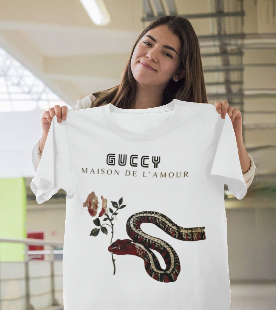 Guccy Maison De L’amour Snake And Rose T-Shirt