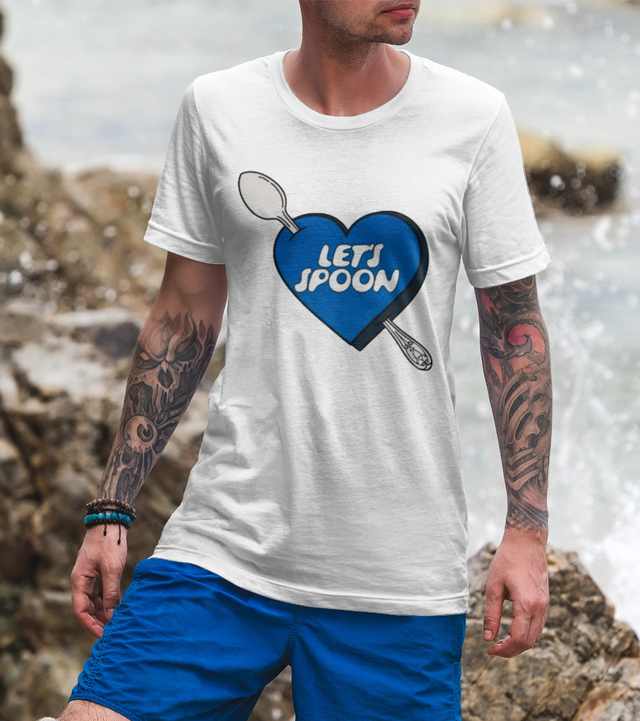 Staycool X Good Culture Let’s Spoon Heart Blue Design With Spoons T-Shirt