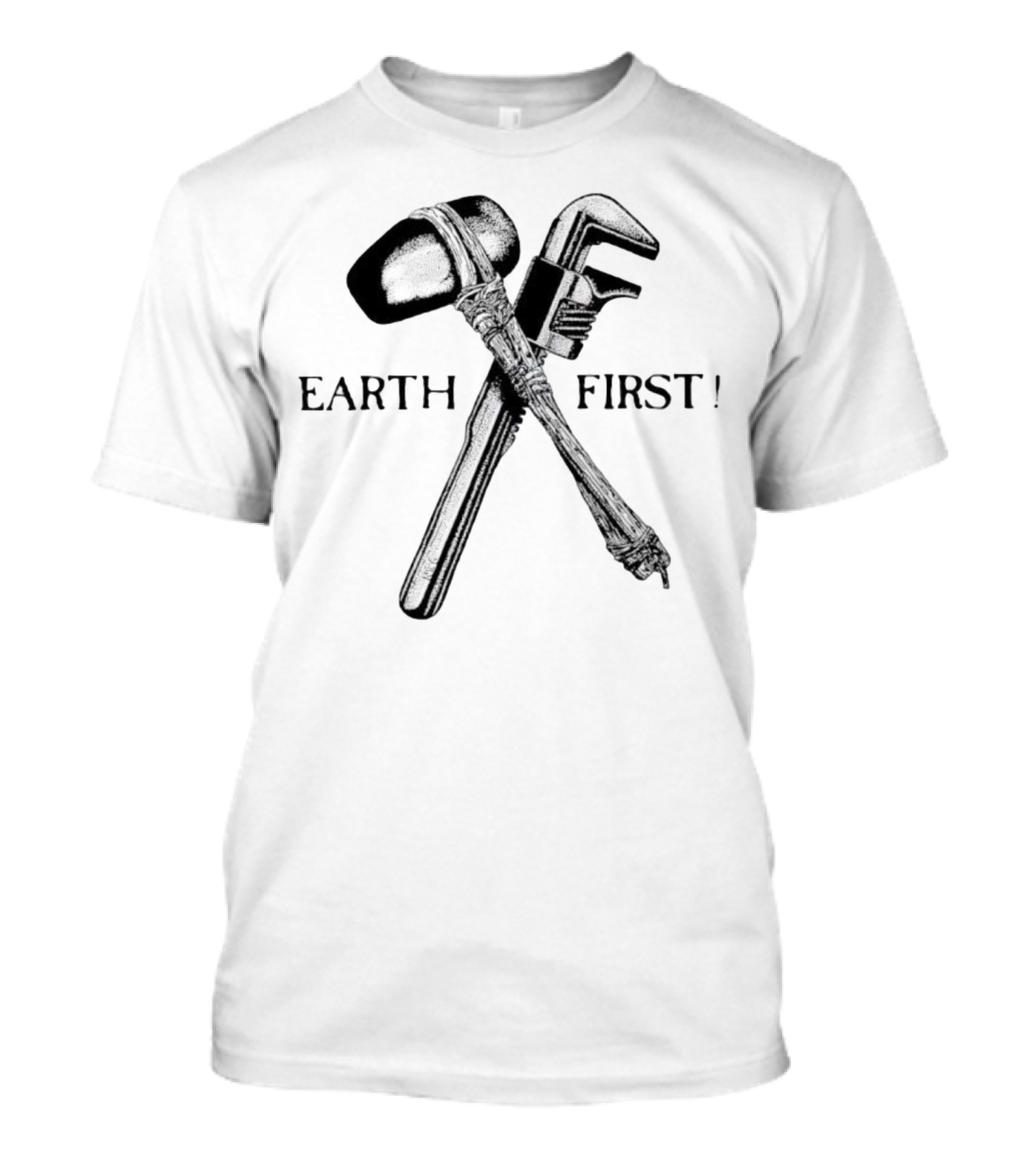 Earth First Hammer And Wrench Emblem T-Shirt