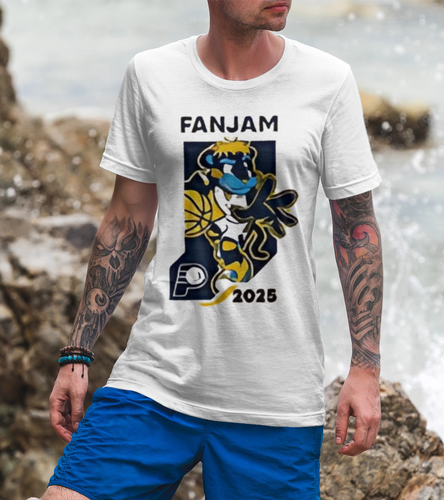FanJam Indiana Pacers NBA Mascot 2025 T-Shirt