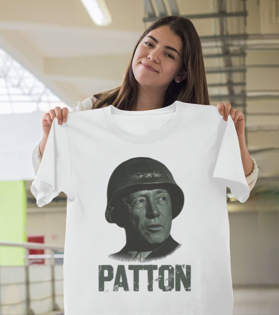 Fightbackpodcast General Patton Image With Patton Text T-Shirt