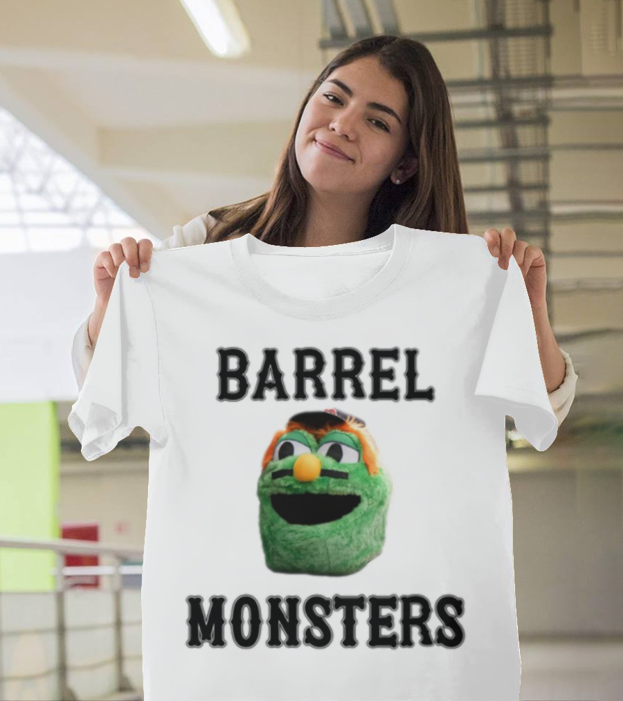 Barrel Monsters Wally Green Fur Mustache Baseball Hat T-Shirt