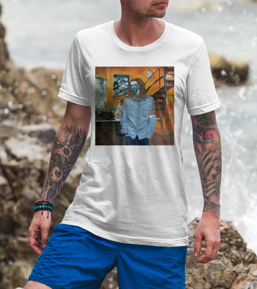 Hozier Album 10 Year Anniversary Surreal Collage Art Blue T-Shirt