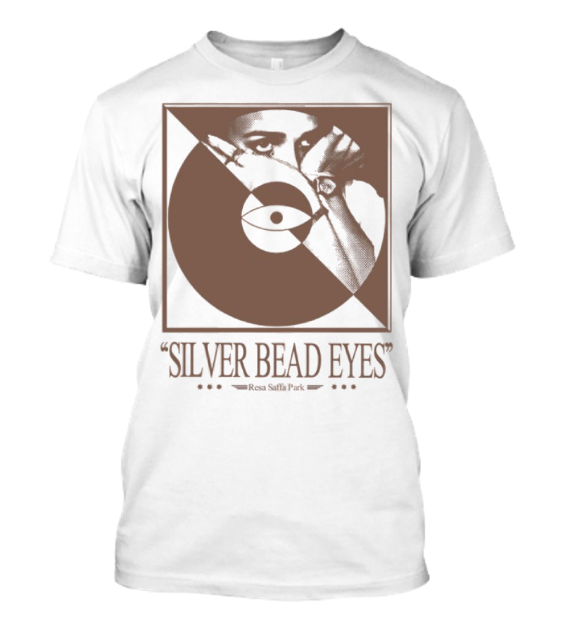Resa Saffa Park Silver Bead Eyes Record Eye Art T-Shirt