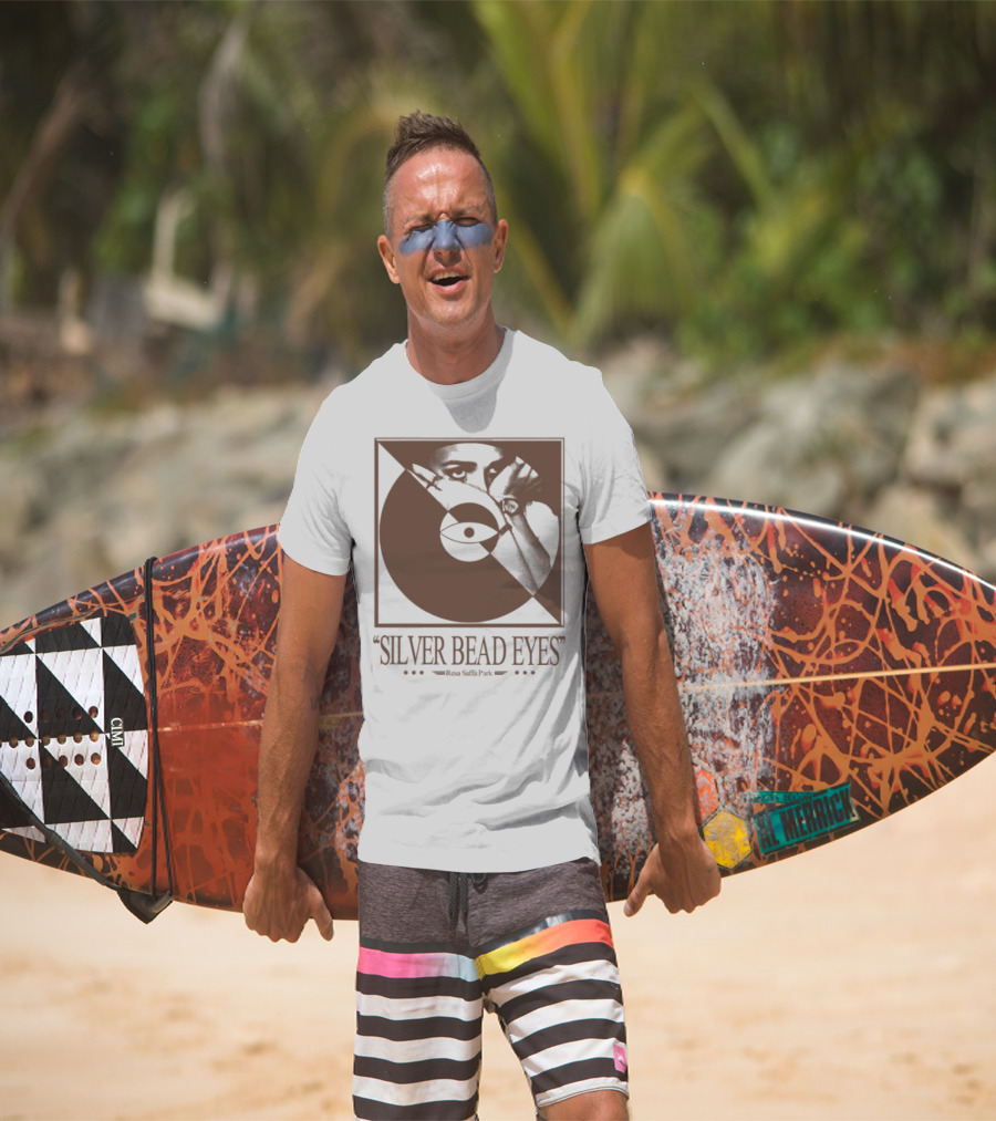 Resa Saffa Park Silver Bead Eyes Record Eye Art T-Shirt