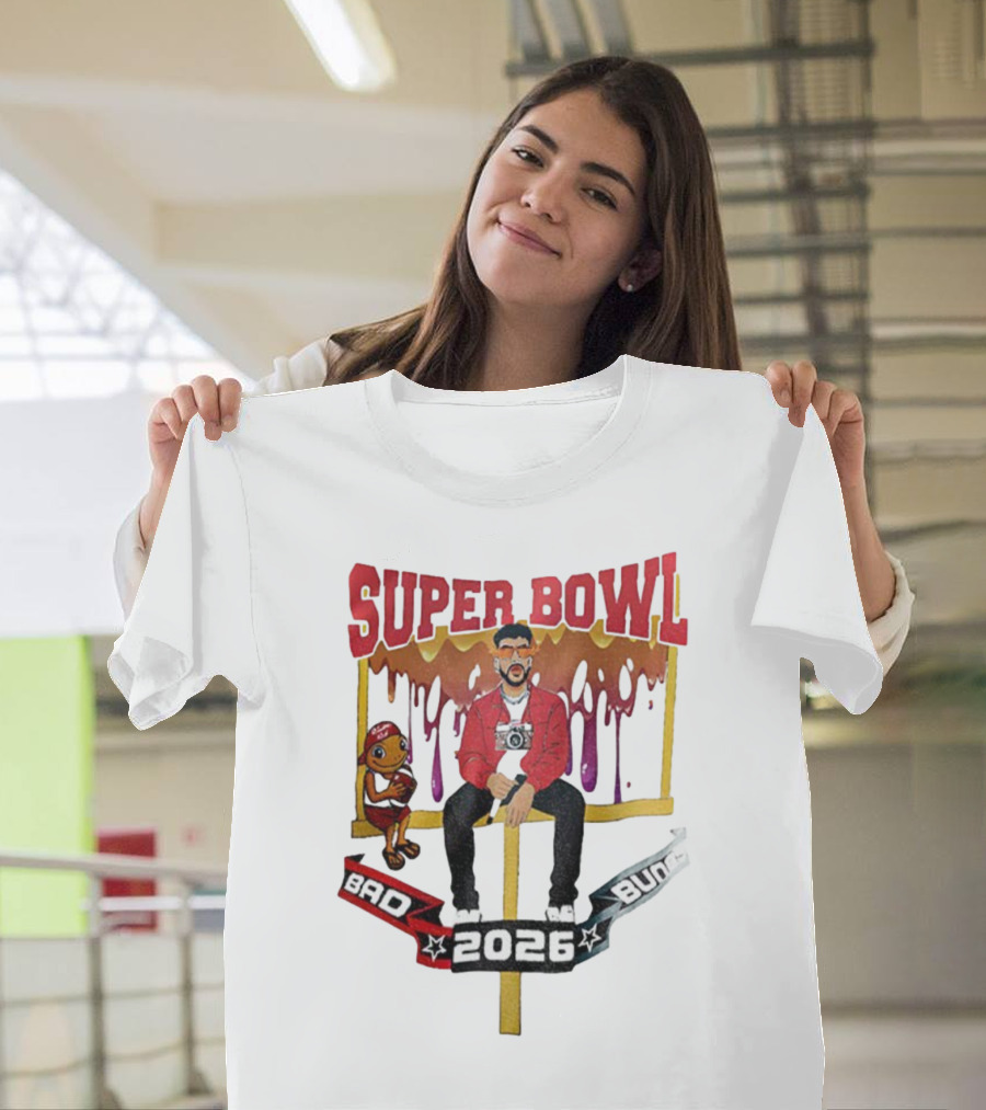 Bad Bunny Super Bowl LX 2026 Cartoon Puerto Rico Benito Bowl T-Shirt