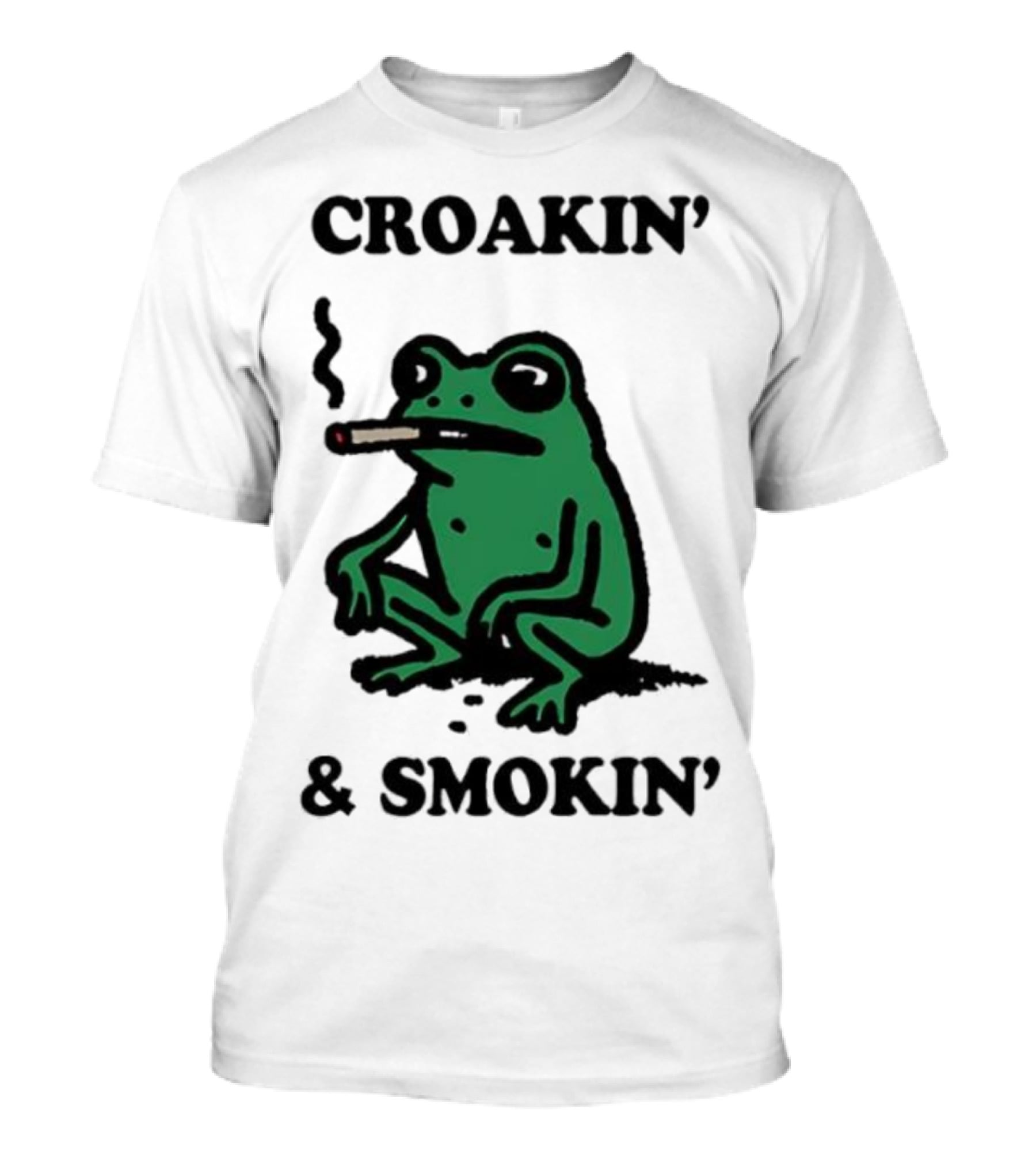Croakin' And Smokin' Frog With Cigarette T-Shirt