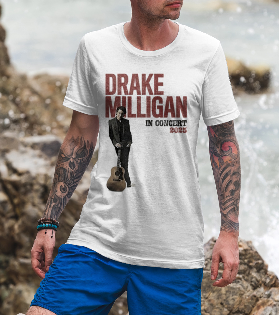 Drake Milligan Live On Stage 2025 Concert Tour T-Shirt