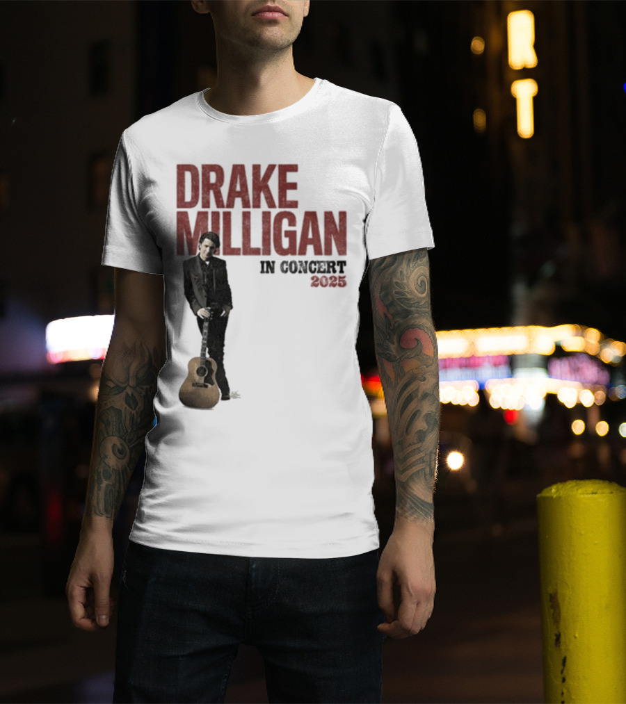 Drake Milligan Live On Stage 2025 Concert Tour T-Shirt