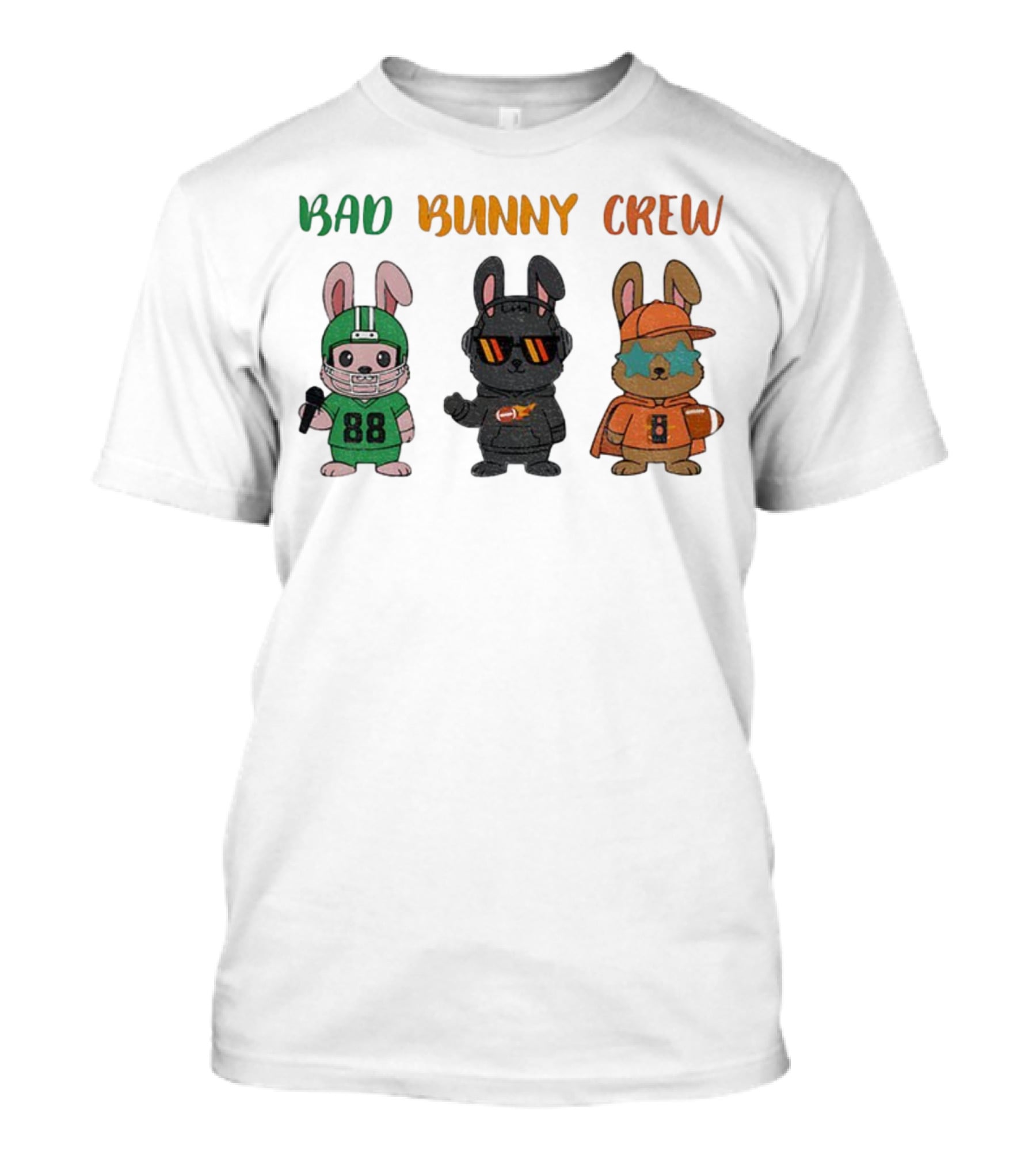 Bad Bunny Crew Football Game Day Naughty Theme T-Shirt
