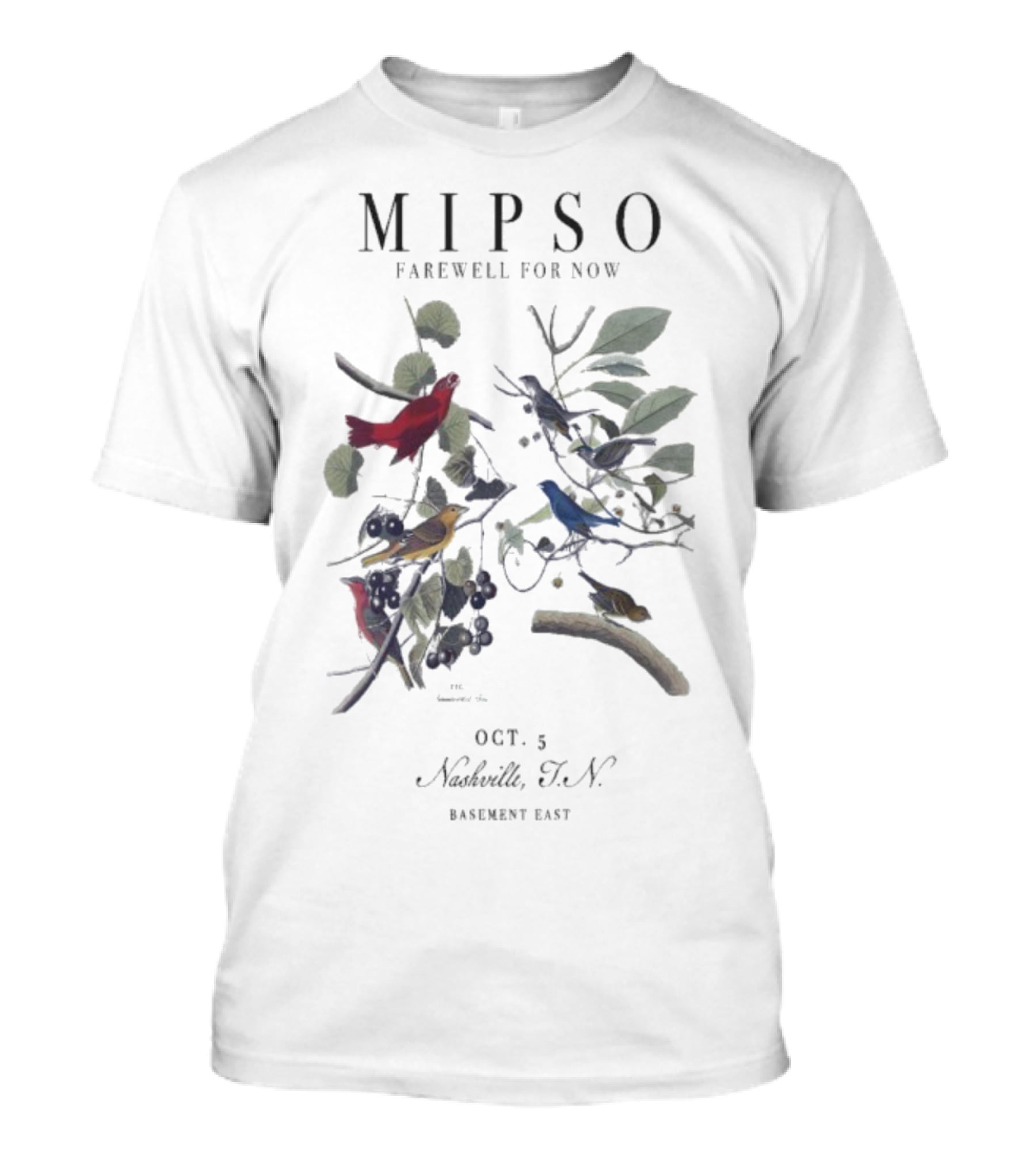 Mipso Farewell For Now Concert October 5 Nashville TN Basement East T-Shirt