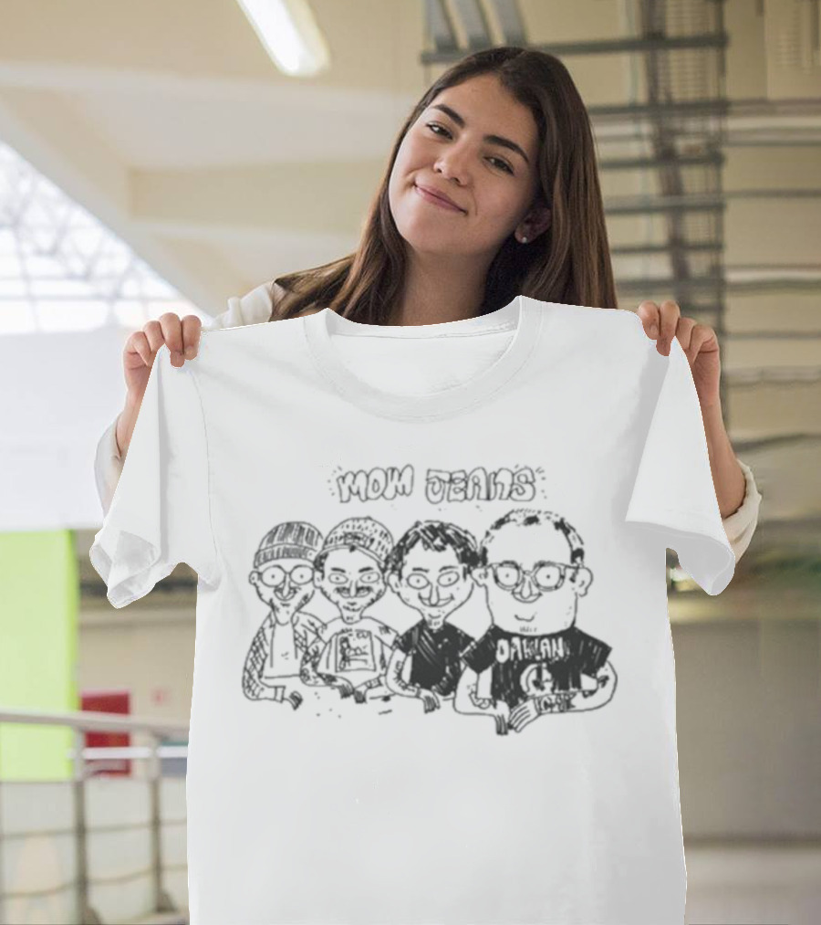 Mom Jeans Band Cartoon Drawing T-Shirt