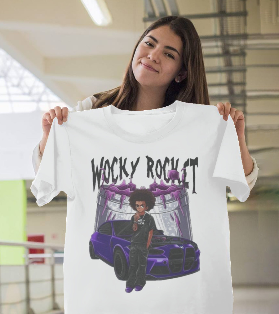 Wocky Rocket SRT Halloween Purple Car Character T-Shirt