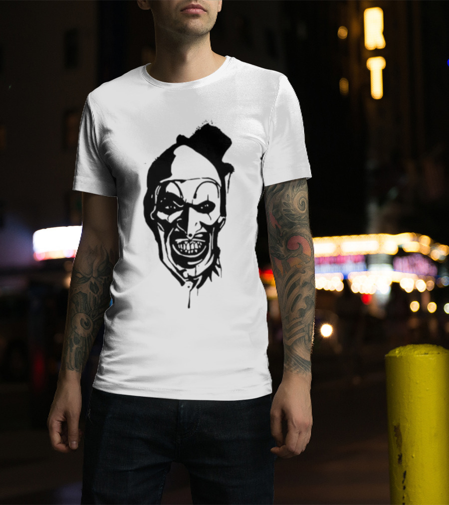 Art The Clown Terrifier Horror Character Face Illustration T-Shirt