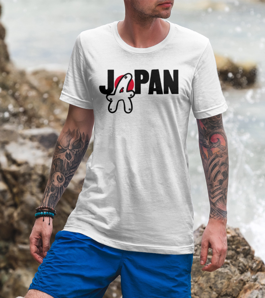 Japan Blu Boy A Bright Red Sun Playful Style T-Shirt