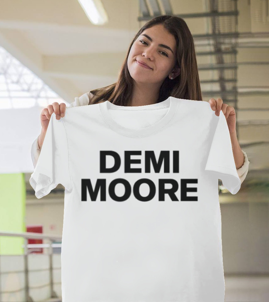 Demi Moore Classic Bold Typography T-Shirt