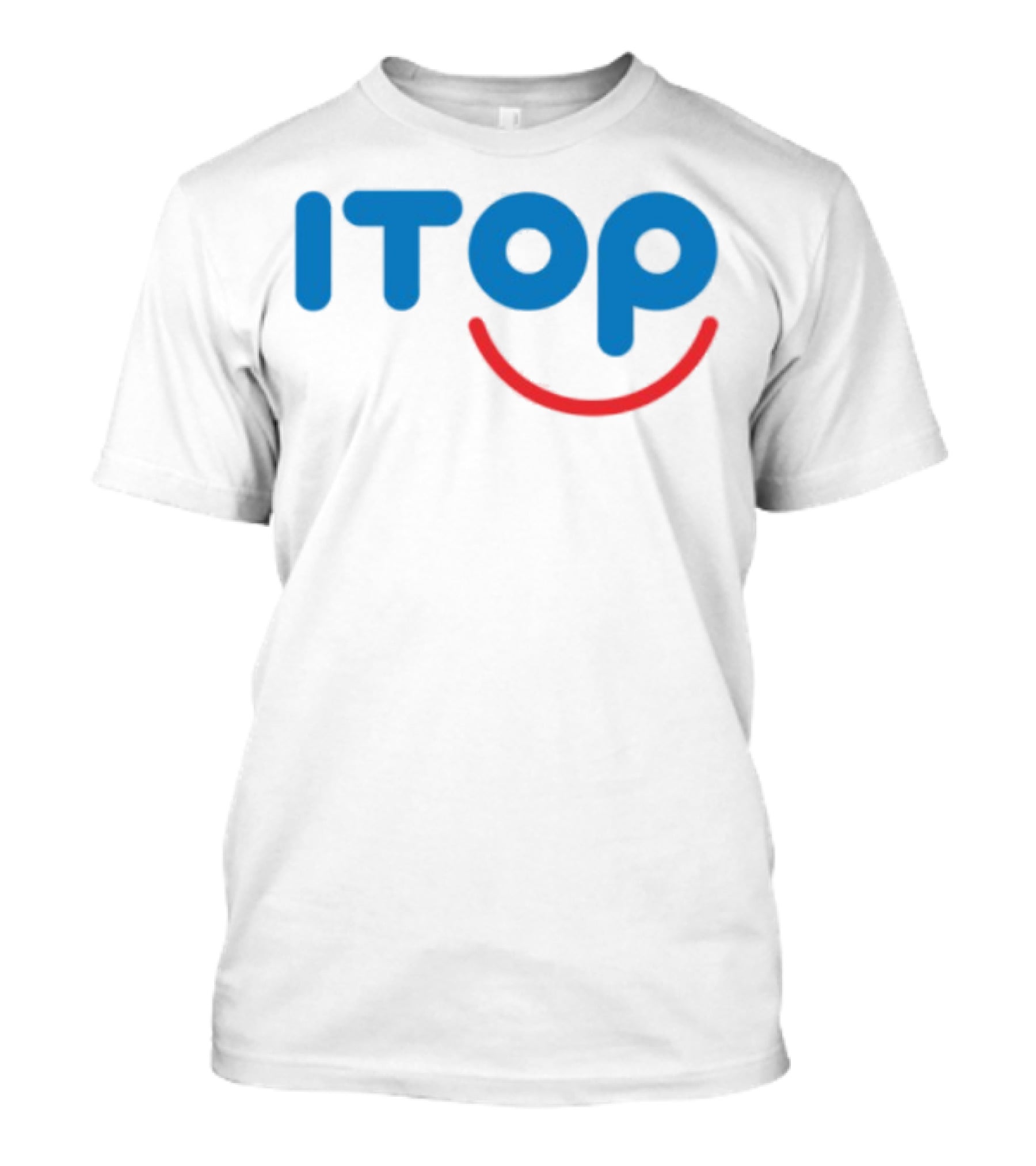 ITOP Smile Red And Blue Text T-Shirt