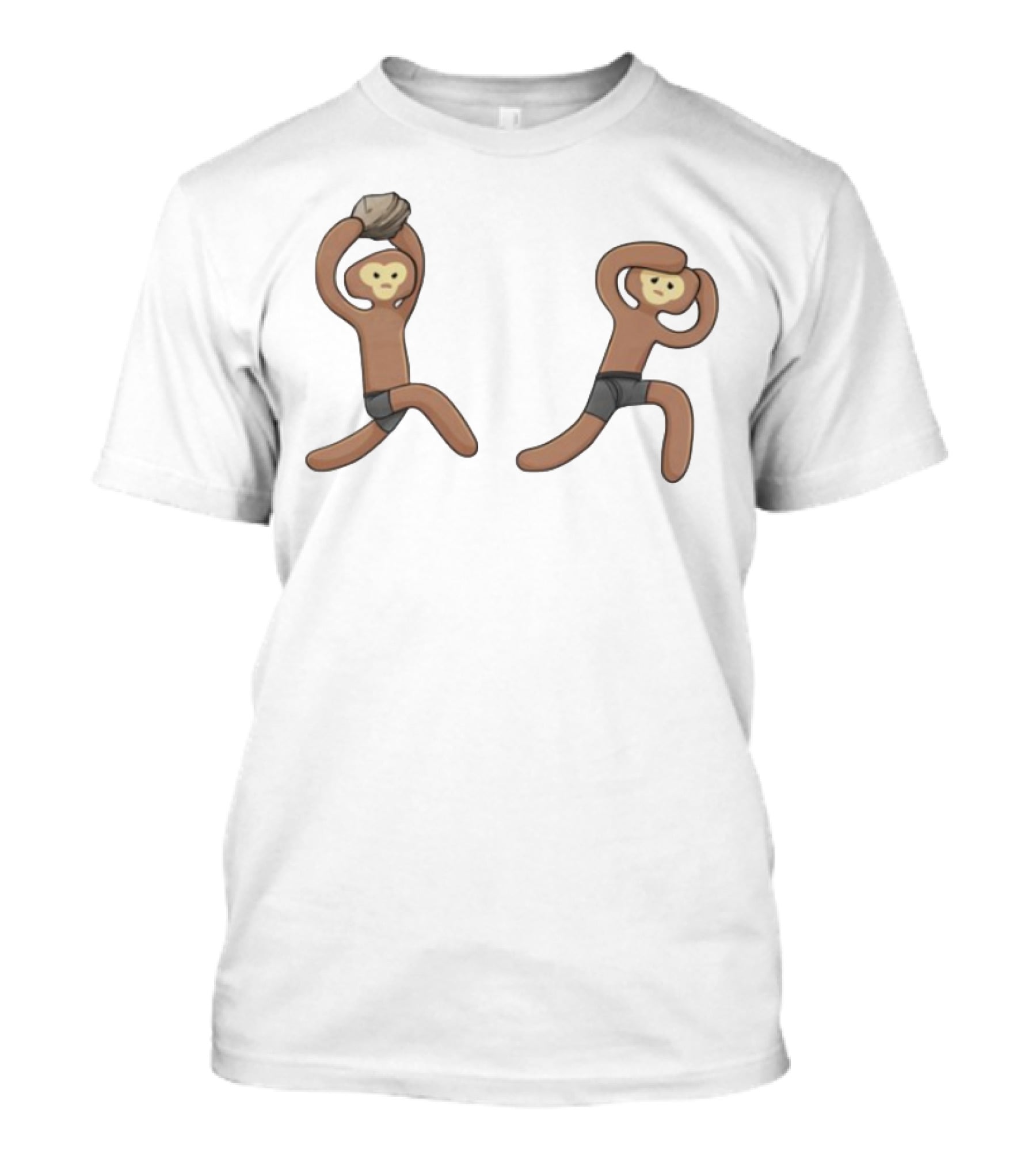 Monke's First Kill Vintage Caveman Meme Humor T-Shirt