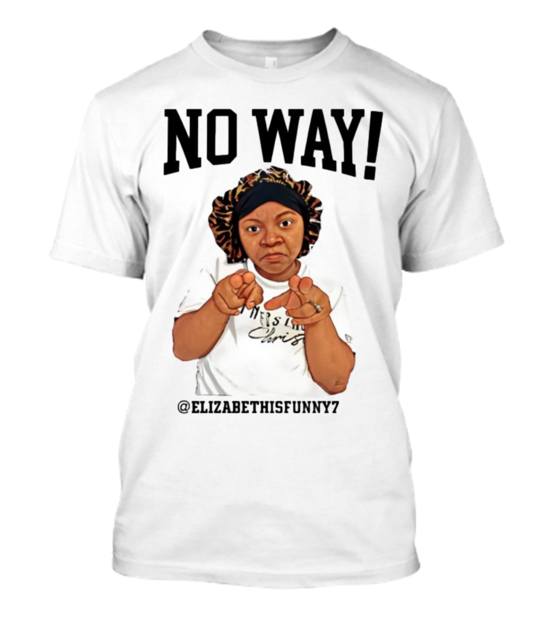 NO WAY Elizabethisfunny7 Surprised Expression Finger Pointing T-Shirt