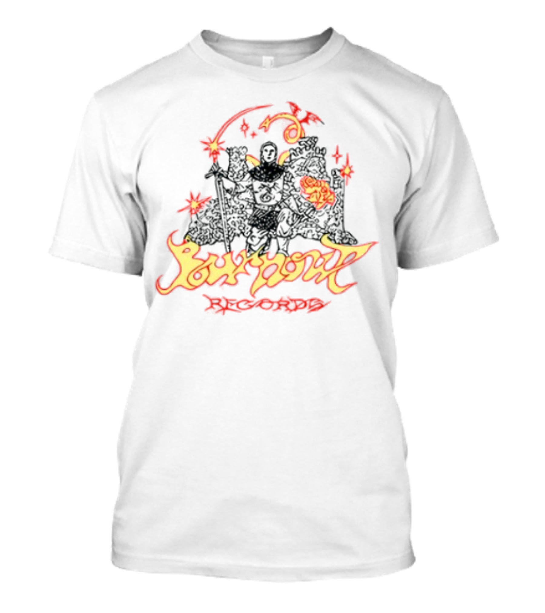 Oliver Francis Knight Popout Album Art Black Cat And Rose T-Shirt