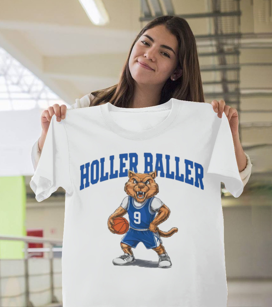 Holler Baller Basketball Wildcat Jersey 9 T-Shirt