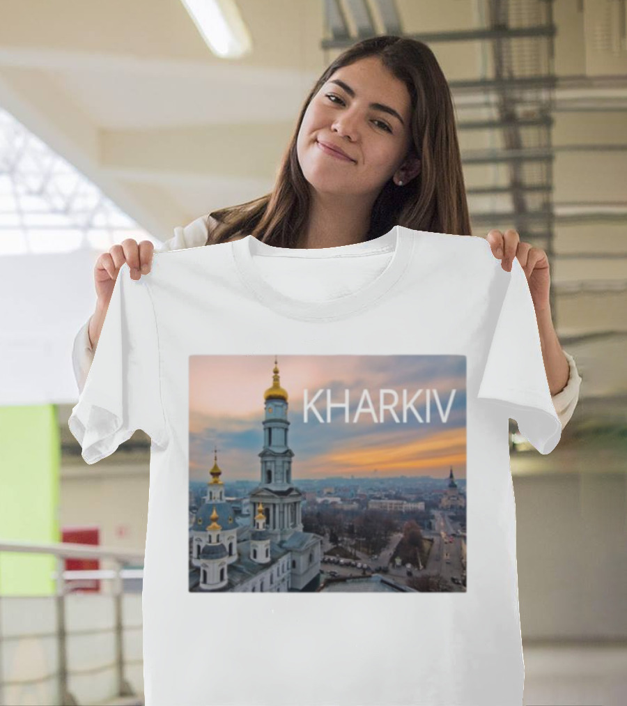 Kharkiv Cityscape With Iconic Golden Domes T-Shirt