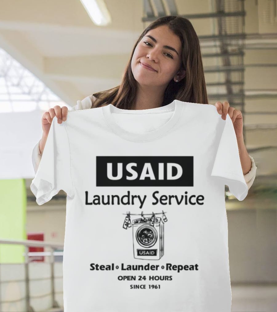 Usaid Laundry Service Steal Launder Repeat Since 1492 T-Shirt