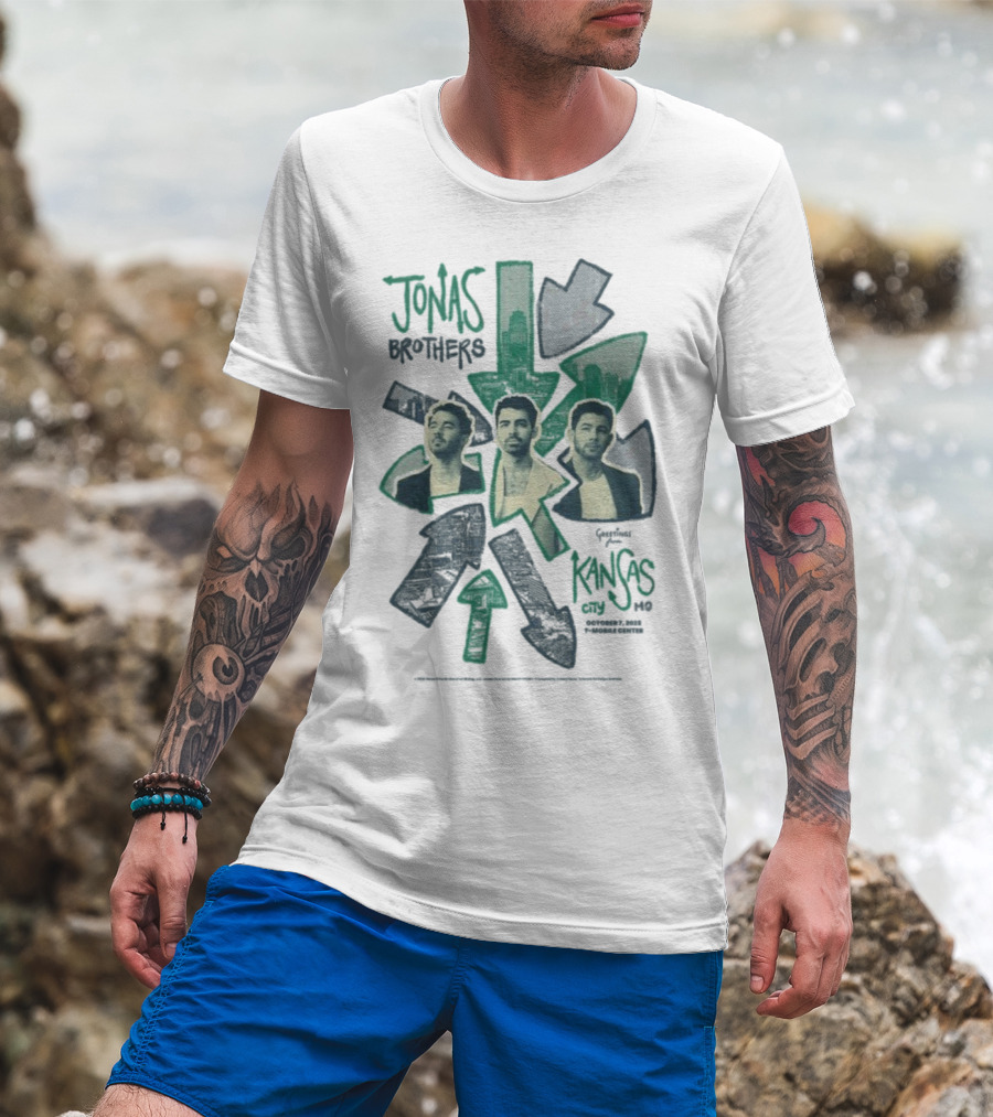 Jonas Brothers Kansas City 2025 Greetings From Kansas City MO Mobile Center October 7 T-Shirt