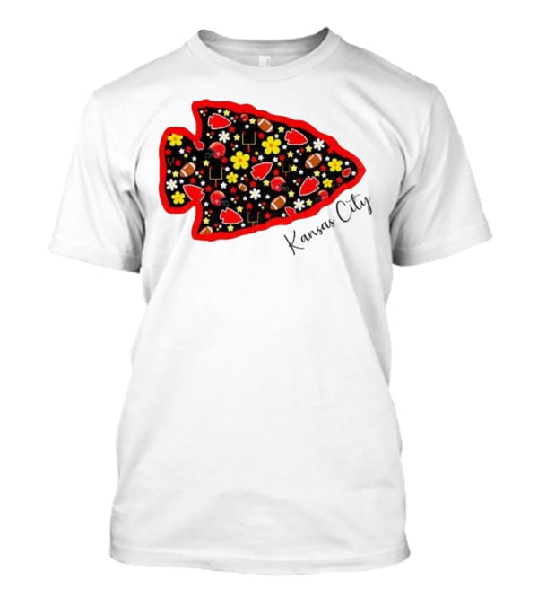 Kansas City Chiefs NFL Football 2025 Pattern Arrowhead T-Shirt