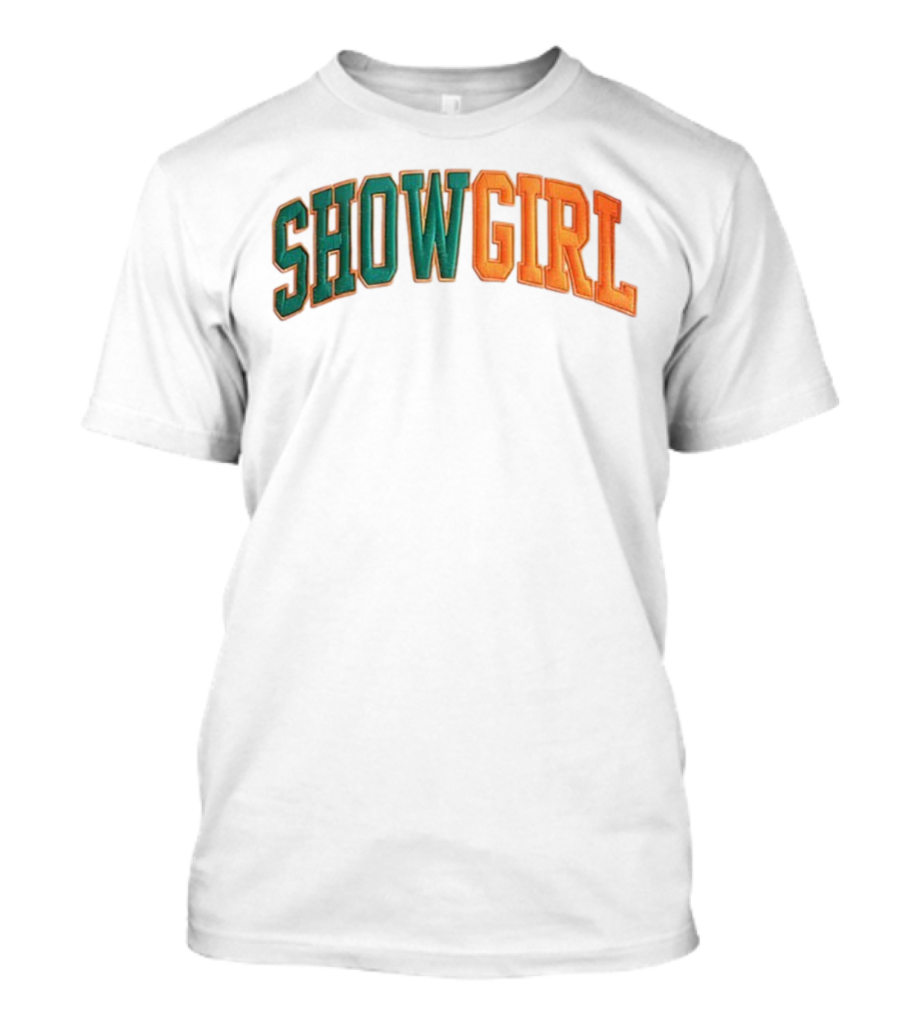 Orange Gradient Show Girl Retro Bold Text T-Shirt