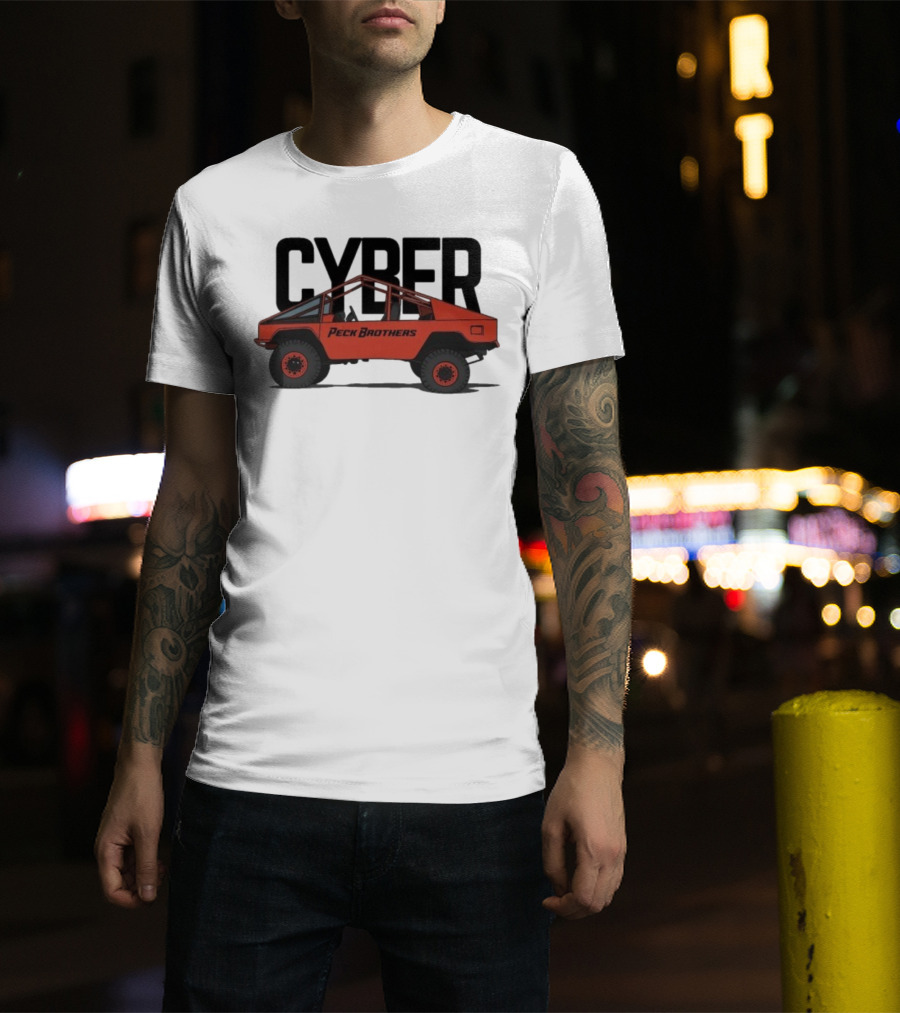 Peck Brothers Cyber Truck Retro Off-Road Adventure T-Shirt