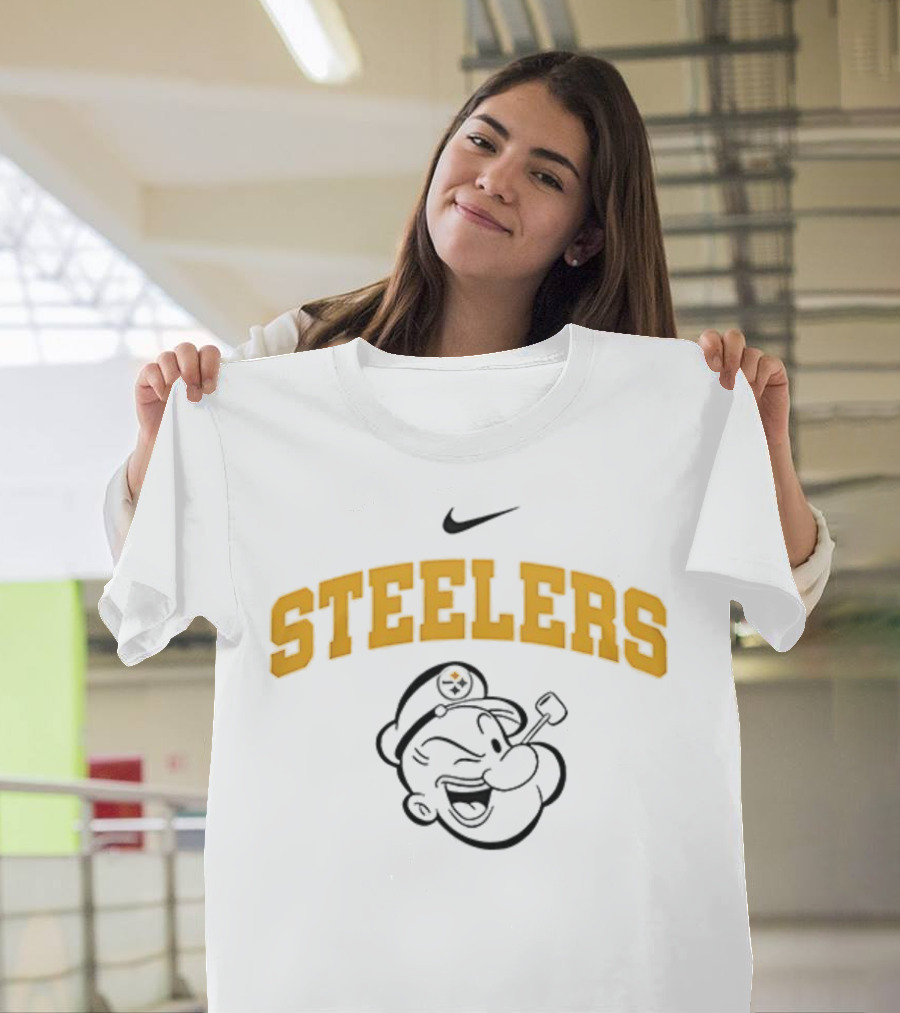 Pittsburgh Steelers Nike Popeye I Yam What I Yam Collaboration T-Shirt