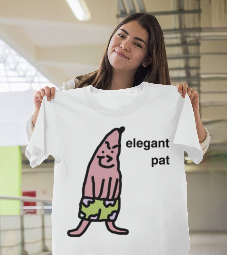 Elegant Pat Character Green Shorts Pose T-Shirt